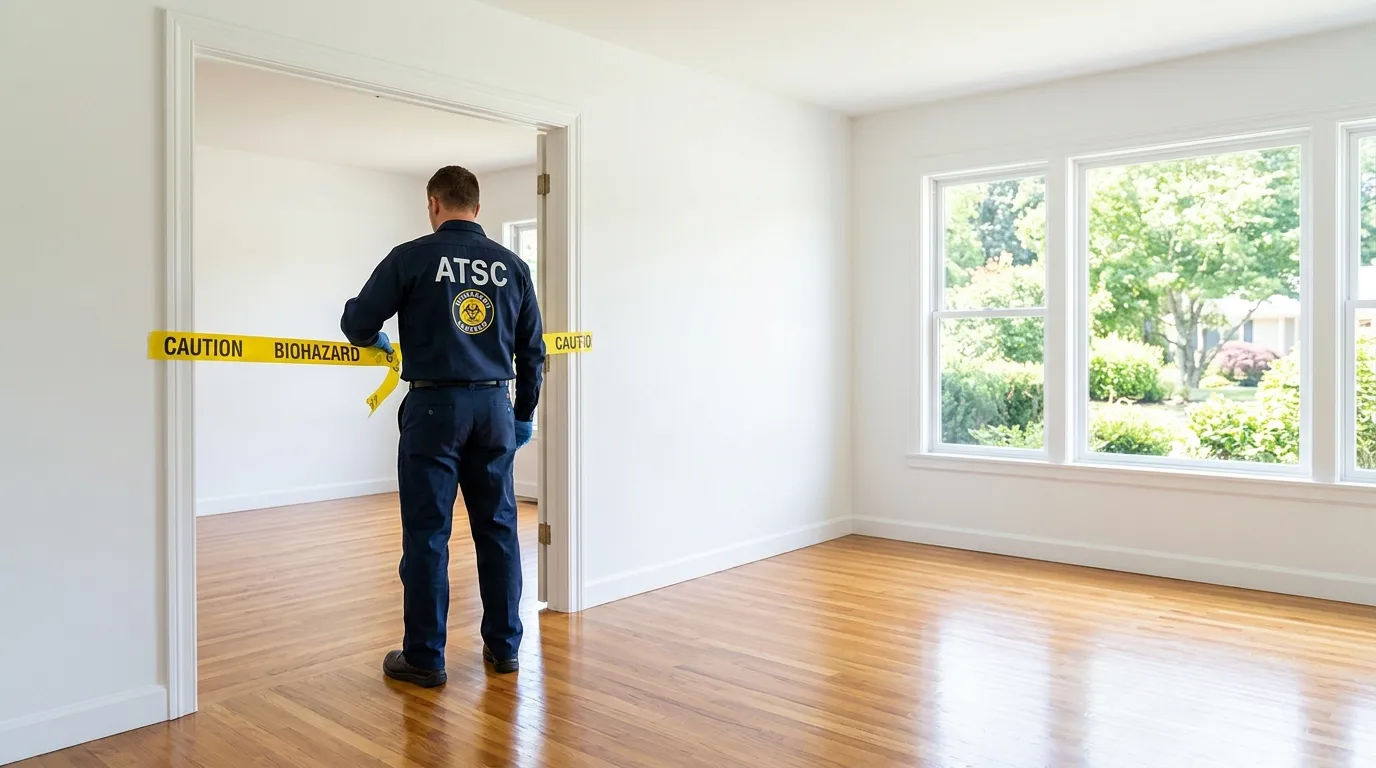 Certified biohazard cleanup crew performing Decomposition Cleanup in Salinas